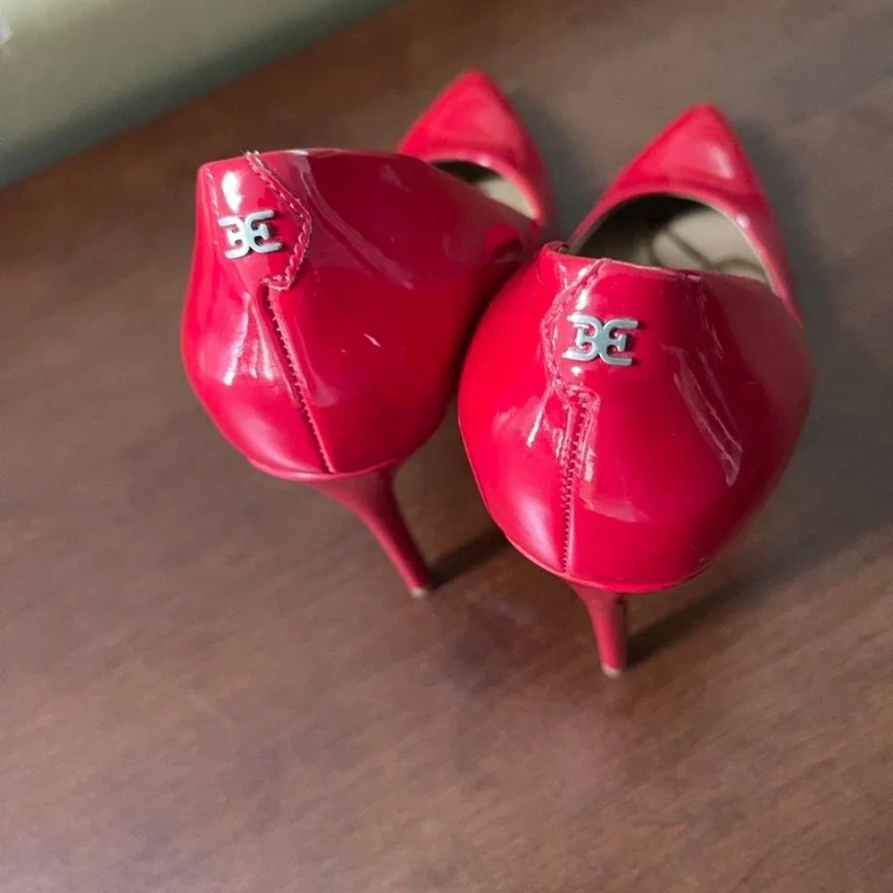 Sam Edelman Preowned hazel Red patent Stiletto Heels Classic Pointed Toe size 8M